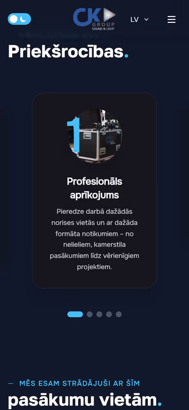 Priekšrocību sadaļa telefonā